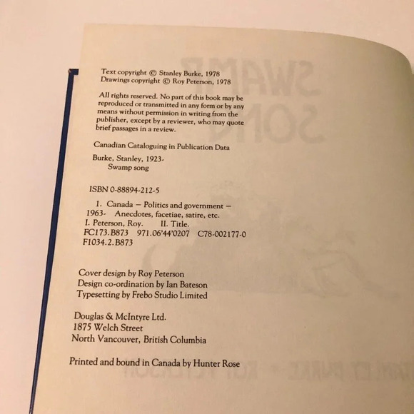 Vtg 1978 Swamp Song by Stanley  Burke and Roy Peterson - Picture 7 of 14